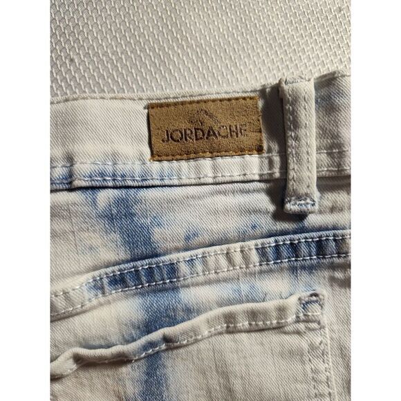 Vintage 90s Jordache Women's 28 Waist Tie Dye Denim Snap Shorts‎ - Picture 6 of 7